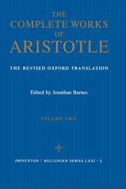 Complete Works Of Aristotle V 2 - The Re By Barnes