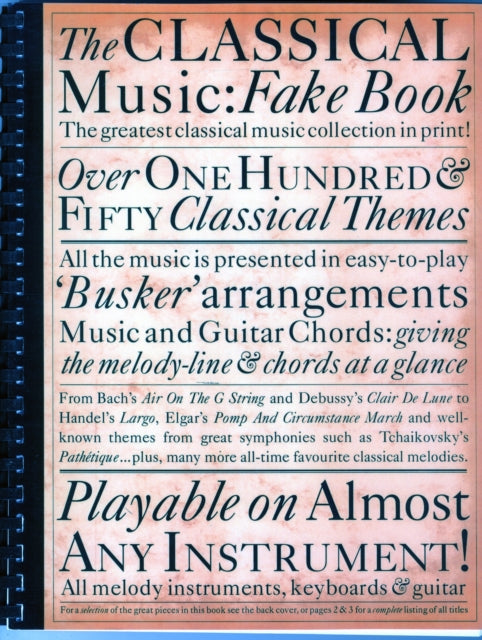 Classical Music Fake Book Melody Line Ch