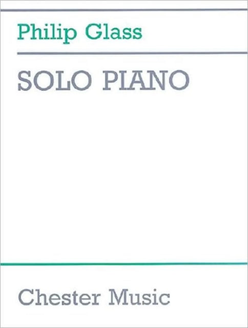 Glass Philip Solo Piano Pf Book