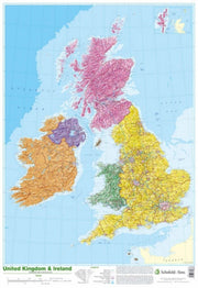 Poster Map Of Uk & Ireland