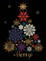 Festive Snow Tree 10 Large Notecard By Berg, Margaret