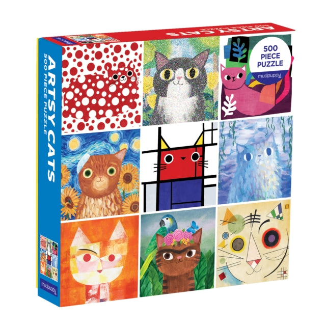 Artsy Cats 500pc Family Puzzle By Rozelaar,angie