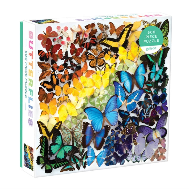Rainbow Butterflies 500 Piece Puzzle By Galison