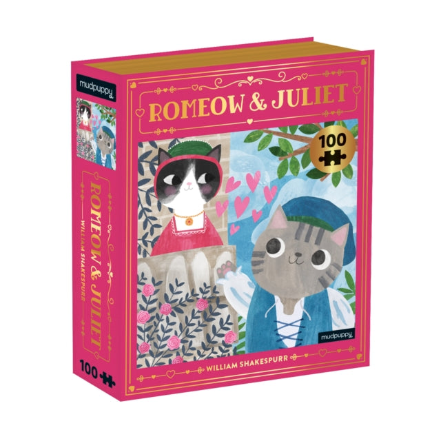 Romeow Juliet Bookish Cats 100 Piece Puz By Mudpuppy
