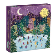 Merry Moonlight Skaters 500 Piece Foil By Galison  Joy Laforme