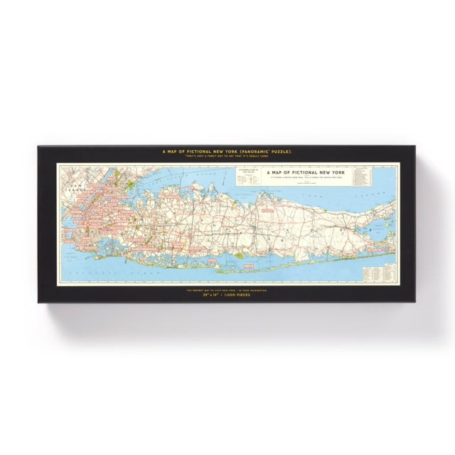 Nyc Map 1000 Piece Panoramic Puzzle
