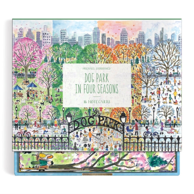 Dog Park In Four Seasons Greeting Card