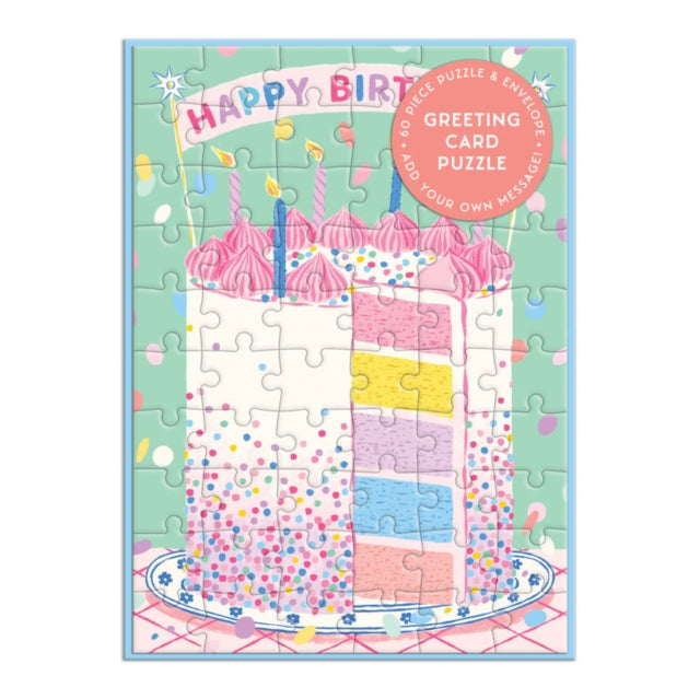 Confetti Birthday Cake Greeting Card Puz