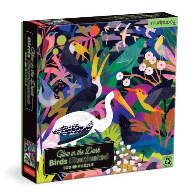 Birds 500 Piece Glow In The Dark Jigsaw By Durley  Natasha