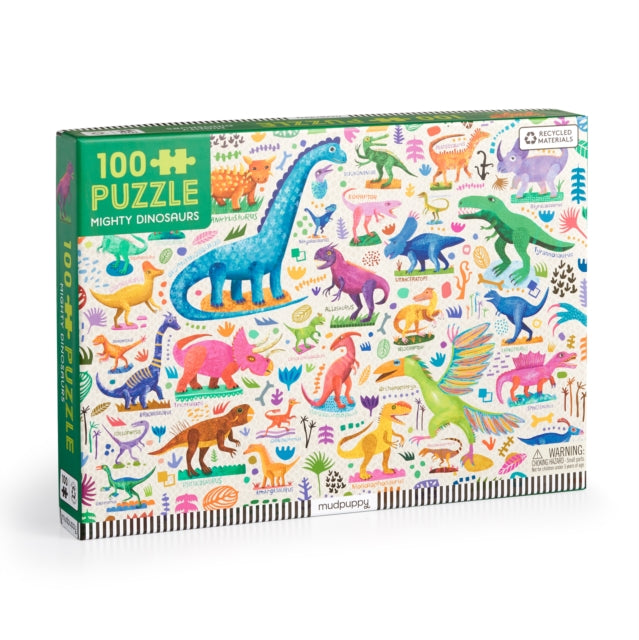 Mighty Dinosaurs 100 Piece Puzzle By Mudpuppy