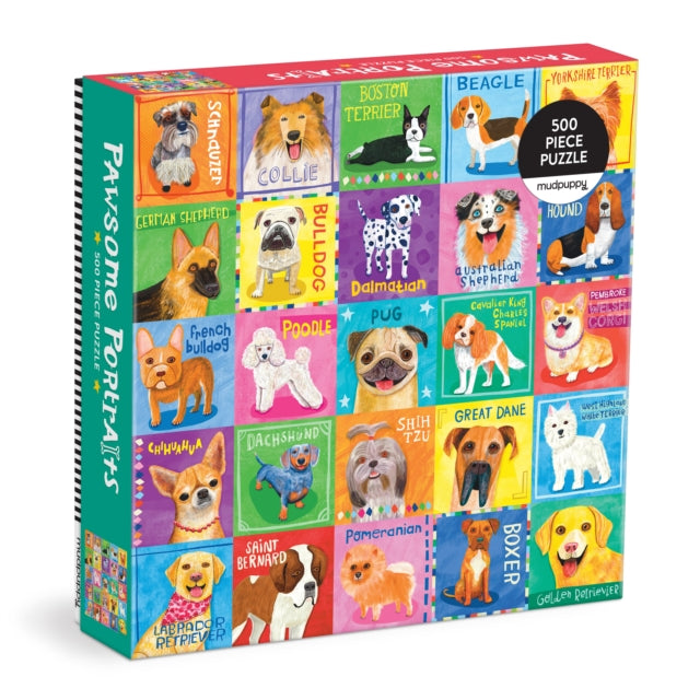 Dog Portraits 500 Piece Family Pzl By Mudpuppy