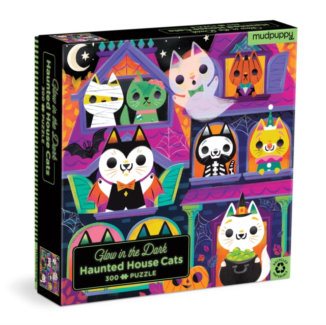 Haunted House Cats 300pc Glow In By Mudpuppy
