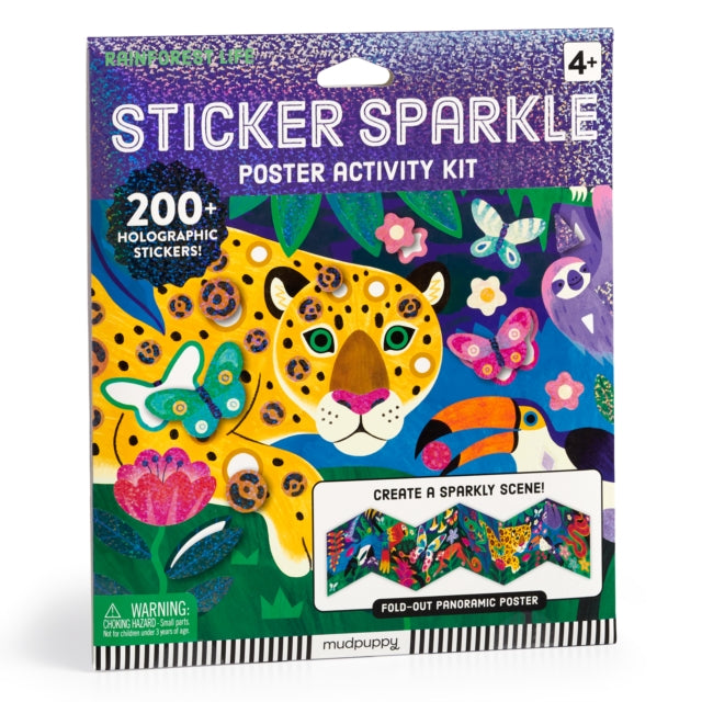 Rainforest Life Sticker Sparkle Poster By Mudpuppy