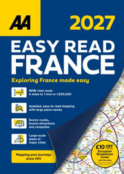 Aa Easy Read Atlas France Spiral 2027 By Aa Publishing
