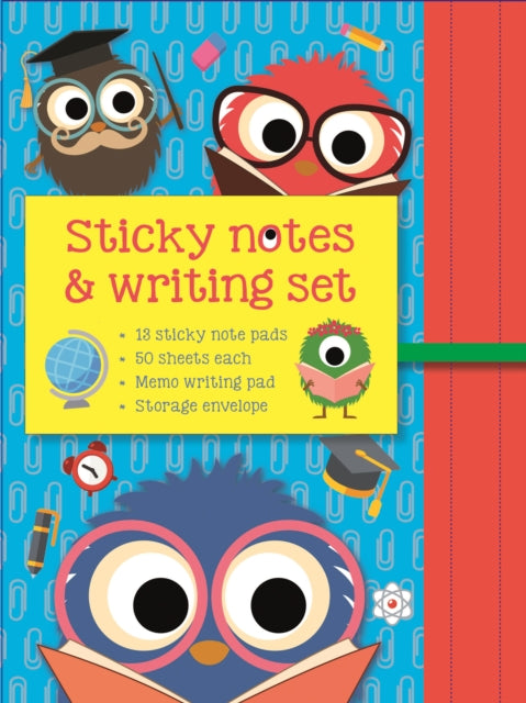 Sticky Notes & Writing Set School Monste