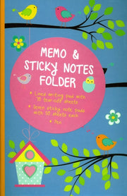 Memo Stock Notes Folder Cute Birds