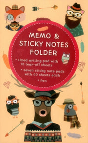 Memo Sticker Folder Hipster Animals