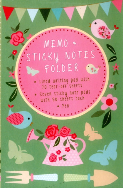 Memo Sticky Notes Folder Pretty Garden