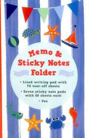 Memo Stick Notes Folder Nautical