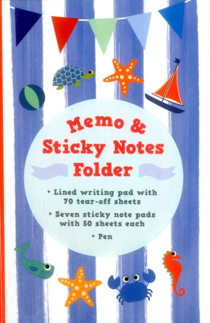Memo Stick Notes Folder Nautical