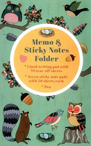 Memo Sticky Notes Folder Woodland Creatu