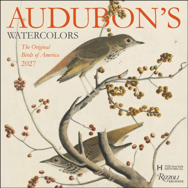 Audubons Watercolors 2027 Wall Calendar By Historical Society,