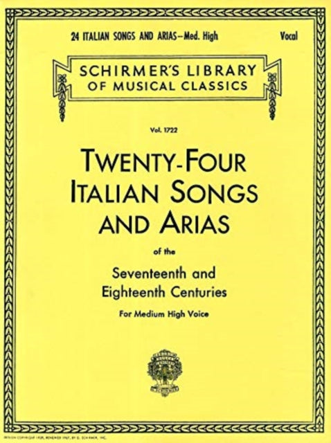 24 Italian Songs & Arias Medium Voice