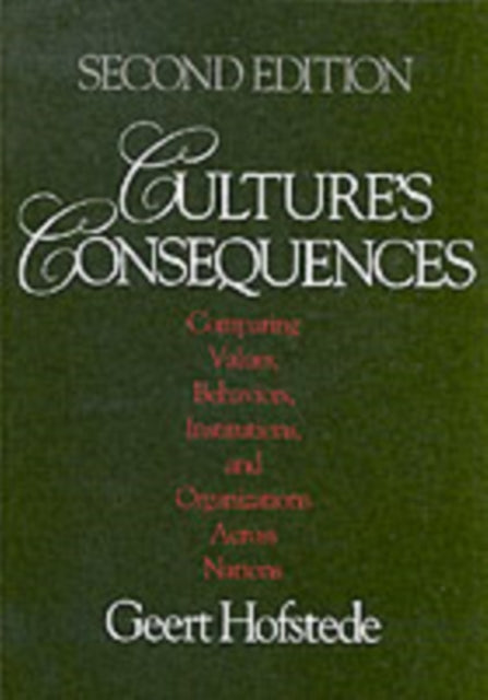Cultures Consequences By Hofstede,  Geert