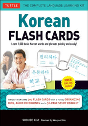 Korean Flash Cards Kit Booklet & Cd