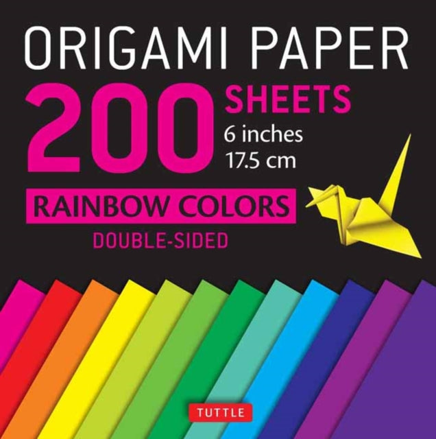 Origami Paper 200 Sheets Rainbow Colors By Tuttle Publishing