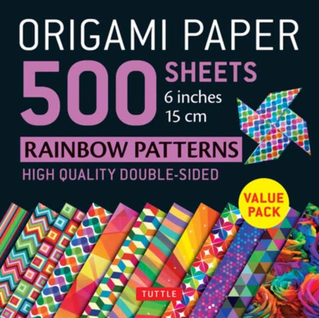 Origami Paper 500 Sheets Rainbow Pattern By Tuttle Publishing