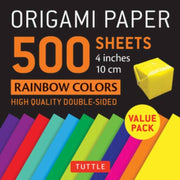 Origami Paper 500 Sheets Rainbow Colours By Tuttle Publishing