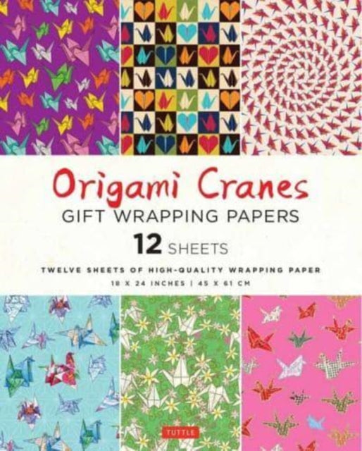 Origami Cranes Gift Wrapping Paper 12 Sh