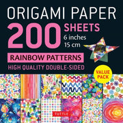 Origami Paper 200 Sheets Rainbow Pattern