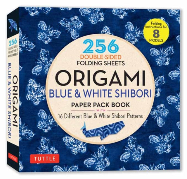Origami Blue White Shibori Paper Pack Bo