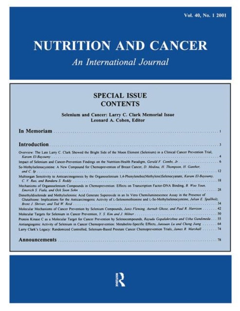Selenium And Cancer