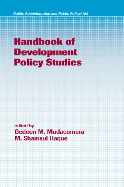 Handbook Of Development Policy Studies