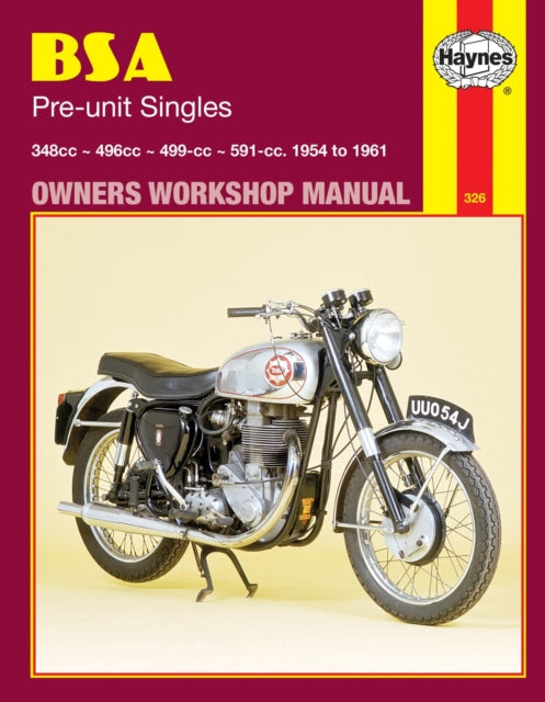 Bsa Pre-unit Singles Owner's Workshop Ma