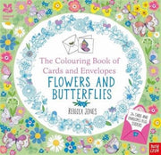 Flowers & Butterflies Colouring Bk/cards By Jones, Rebecca