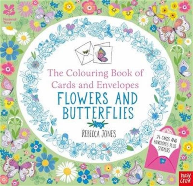 Flowers & Butterflies Colouring Bk/cards