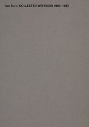 Ian Burn Collected Writing 19661993