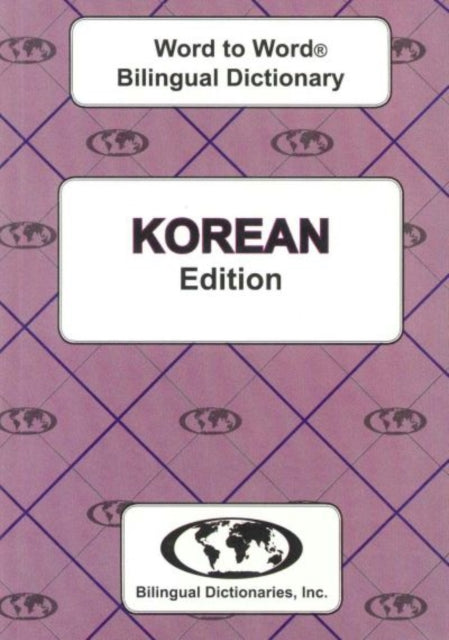 Englishkorean Koreanenglish Wordtoword D By Sesma, C.