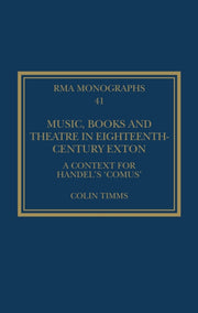 Music Books And Theatre In Eighteenth- By Timms  Colin