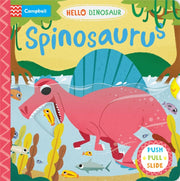 Spinosaurus/push Pull Slide Dinosaur Bk