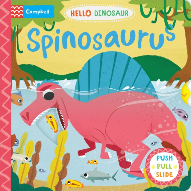 Spinosaurus/push Pull Slide Dinosaur Bk