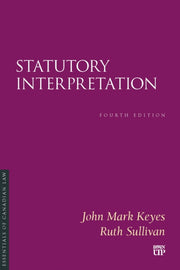 Statutory Interpretation By Keyes, John Mark
