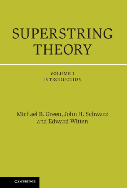 Superstring Theory By Green, Michael