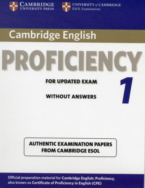 Cambridge English Proficiency 1 For Upda