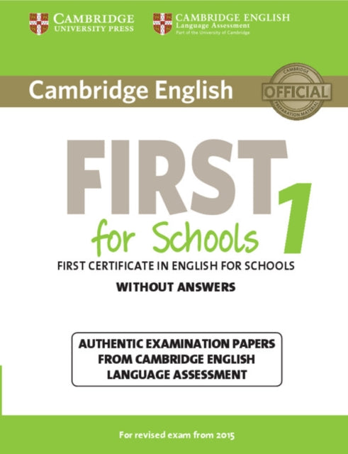 Cambridge English First 1 For Schools Fo