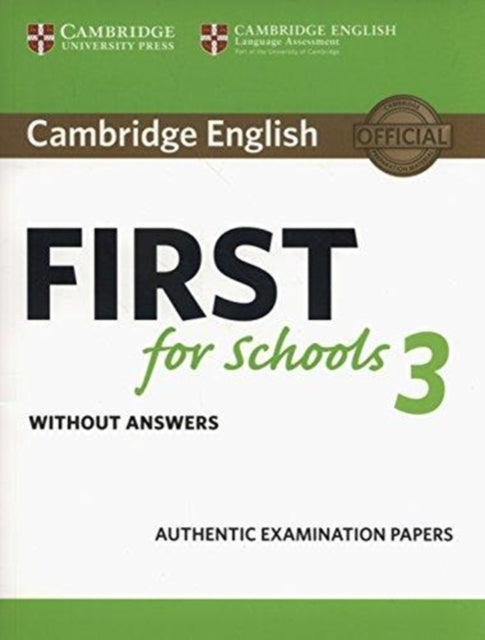 Cambridge English First For Schools 3 St